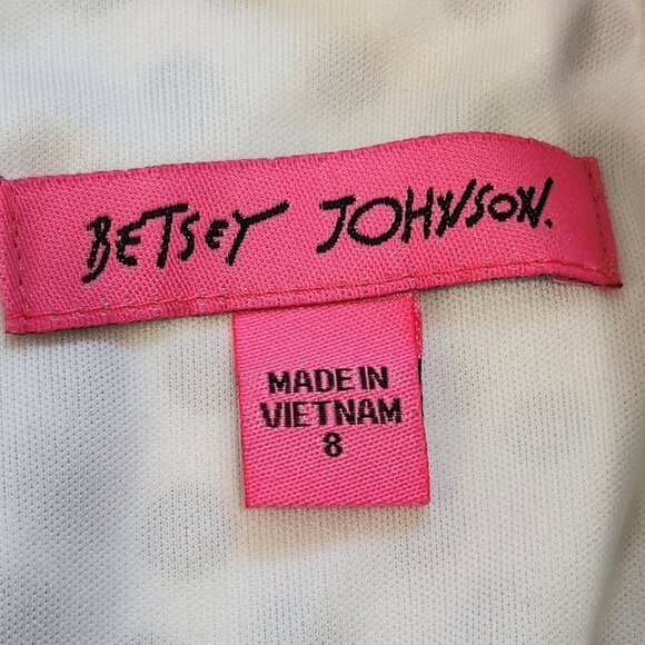 Betsey Johnson Polka Dot Short Swing Dress Size 8 Sleeveless Back Zip Flowy - Picture 3 of 8